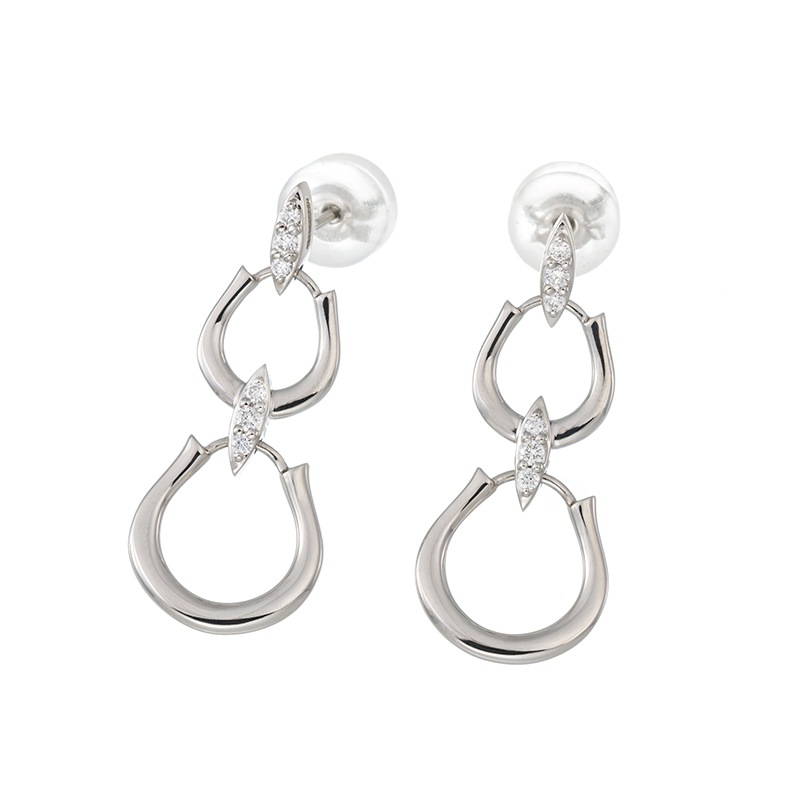 PT950 ダイヤモンド ピアス D 約0.10ct