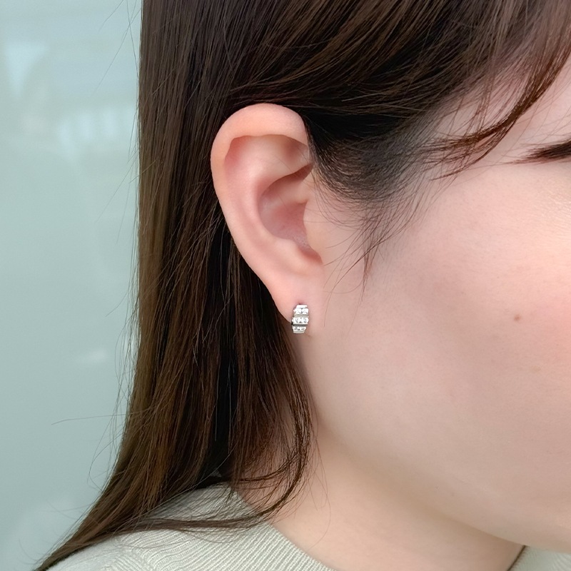 PT990 ダイヤモンド(リリーダイヤカット) エアリアル ピアス 