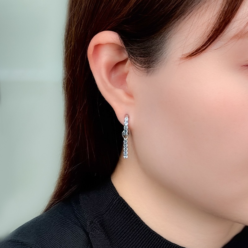 PT950 サンタマリアアフリカーナアクアマリン アコヤ真珠 ピアリング ＆ チャーム 3点セット AQ 約0.60ct AQ 約0.50ct AQ 約0.10ct P 約6.5mm