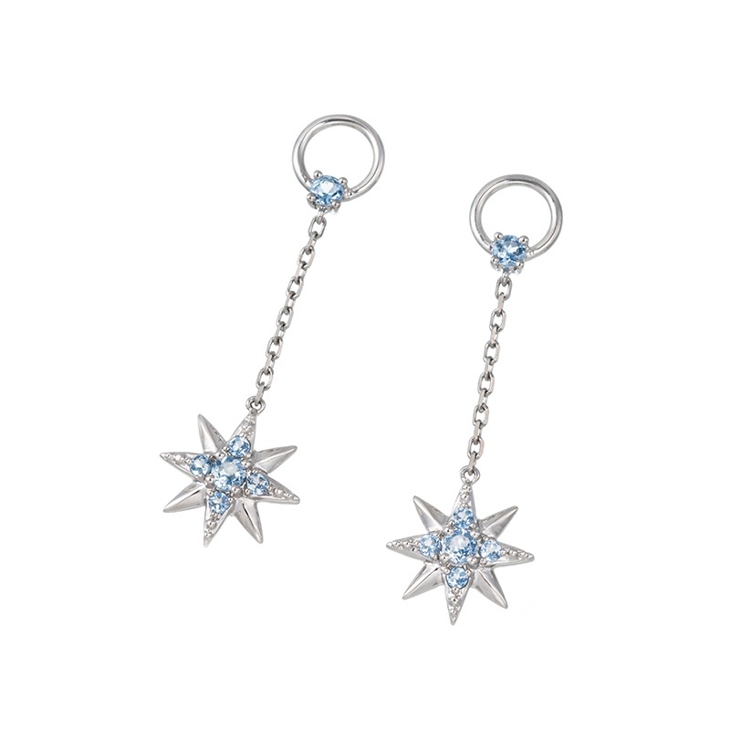 PT950 サンタマリアアフリカーナアクアマリン Star Princess チャーム AQ 約0.30ct