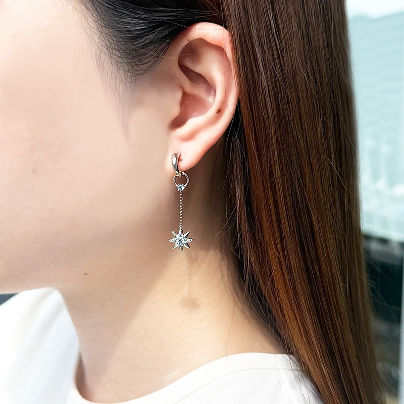 PT950 サンタマリアアフリカーナアクアマリン Star Princess チャーム AQ 約0.30ct