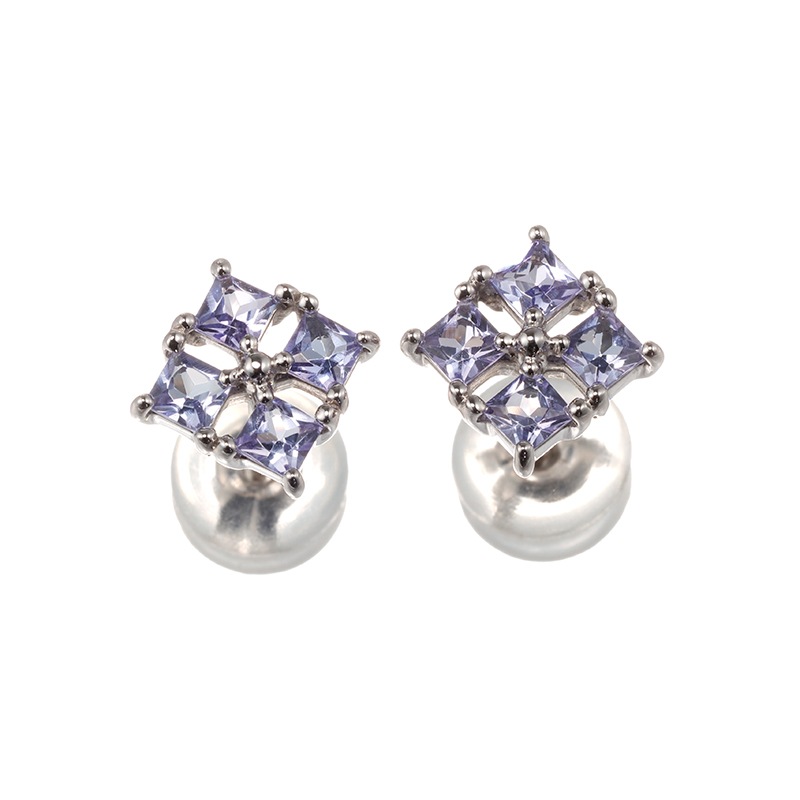 PT950 タンザナイト ピアス TA 約0.50ct