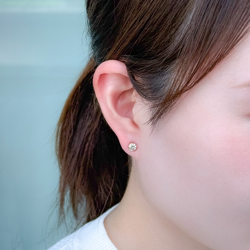K18YG ブラウンダイヤモンド ピアス BRD 約1.00ct | ピアス | Mimibi