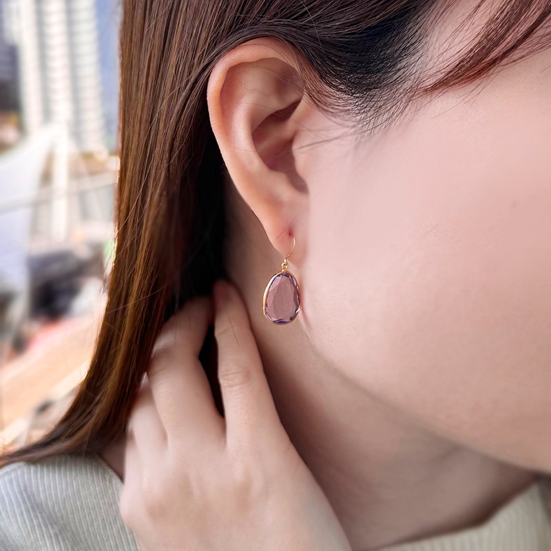 K18YG アメシスト ピアス