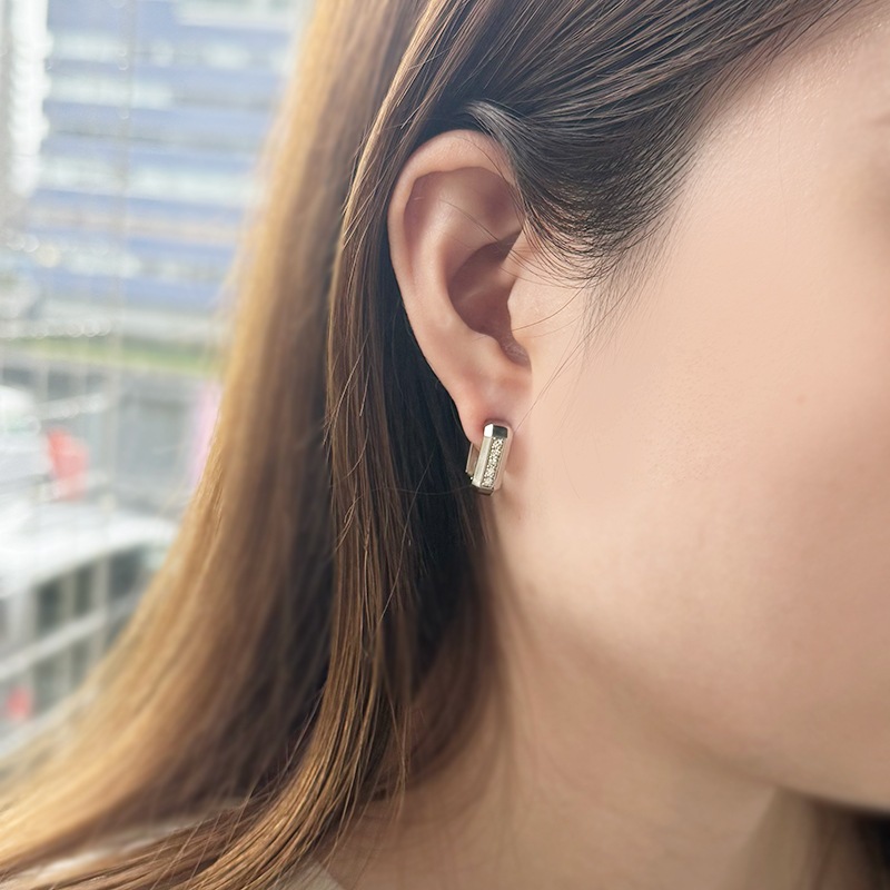 PT950 ダイヤモンド ピアリング D 約0.20ct