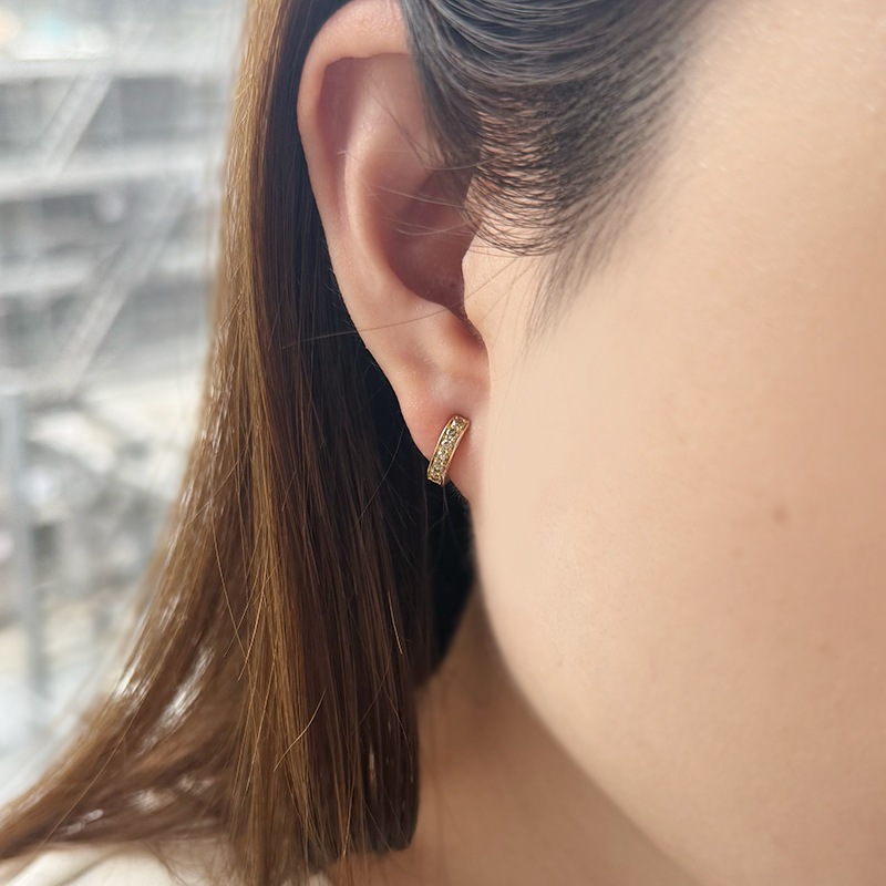 K18YG ブラウンダイヤモンド ピアリング BRD 約0.54ct