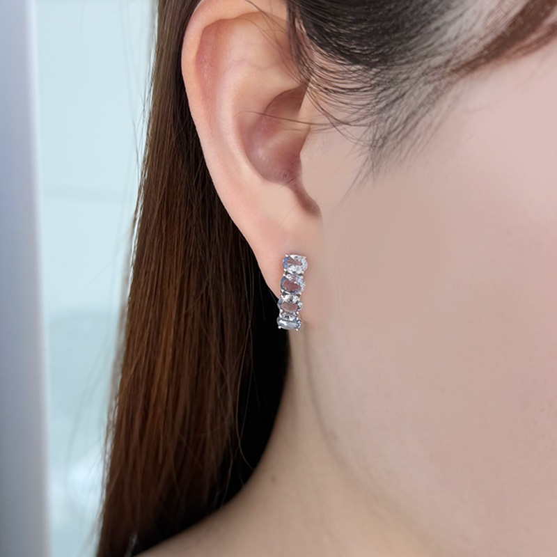 PT950/K18YG タンザナイト スリーピングビューティーターコイズ(スタビライズ) ピアリング TA 約2.00ct TQ 約2.00ct