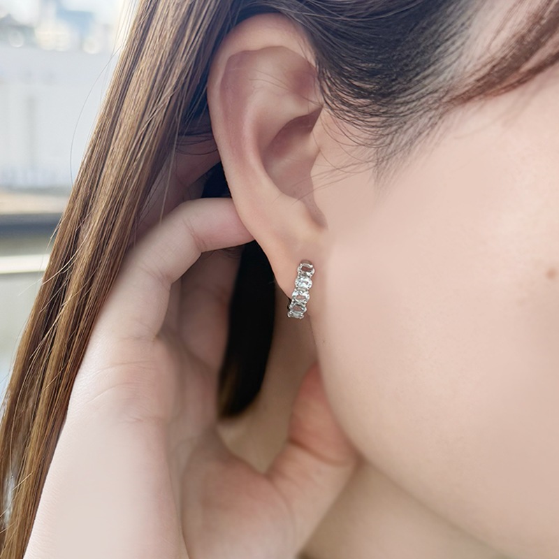 PT950 サファイア アクアマリン ピアリング SA 約1.40ct AQ 約1.00ct