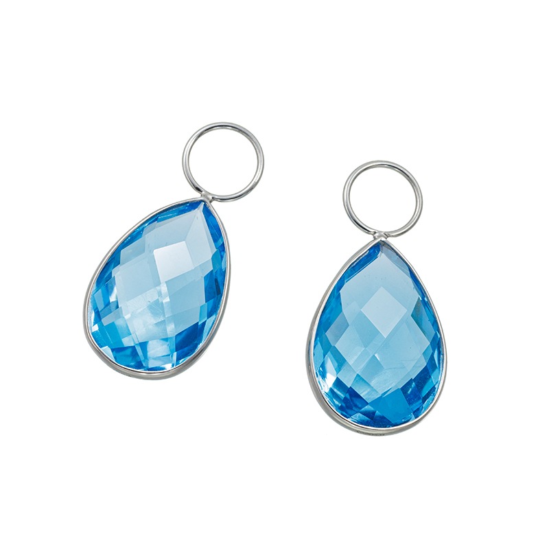 PT950 ブルートパーズ チャーム TO 約10.00ct