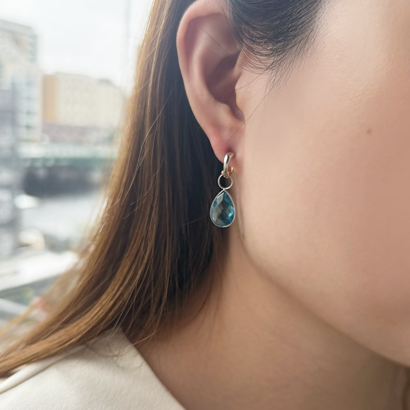 PT950 ブルートパーズ チャーム TO 約10.00ct