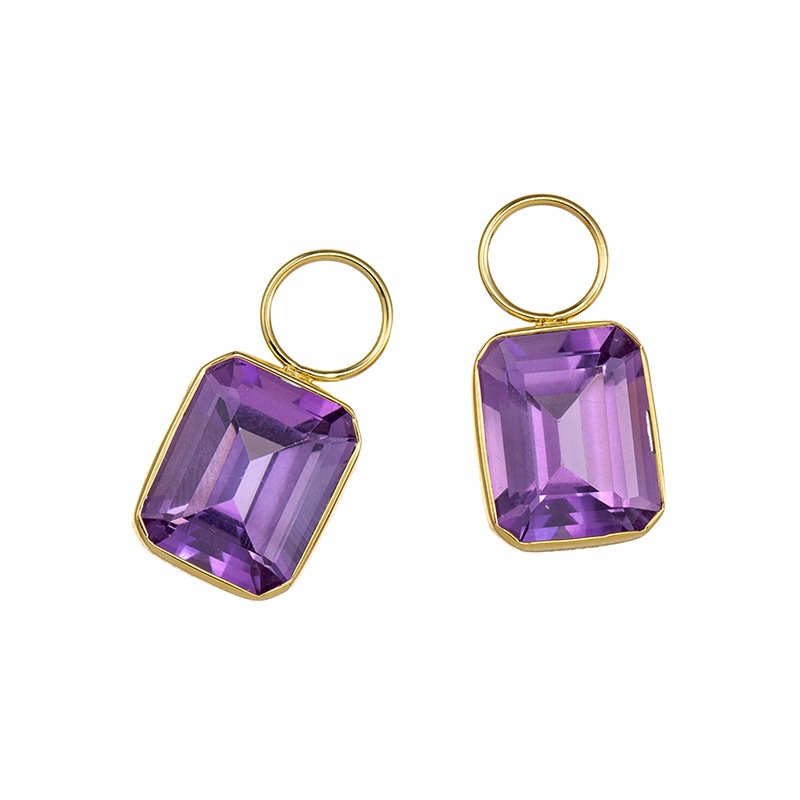 K18YG アメシスト チャーム AM 約4.00ct