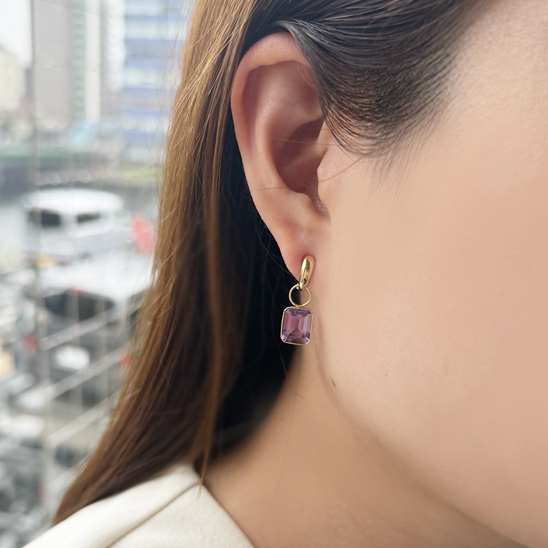 K18YG アメシスト チャーム AM 約4.00ct