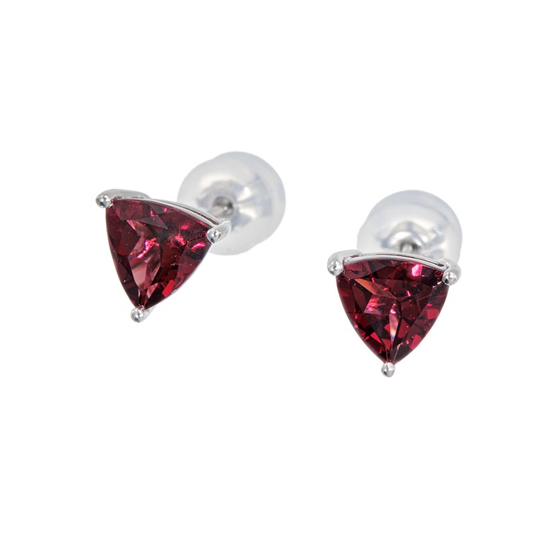PT950 トリリアントカット ロードライトガーネット ピアス GA 約2.00ct