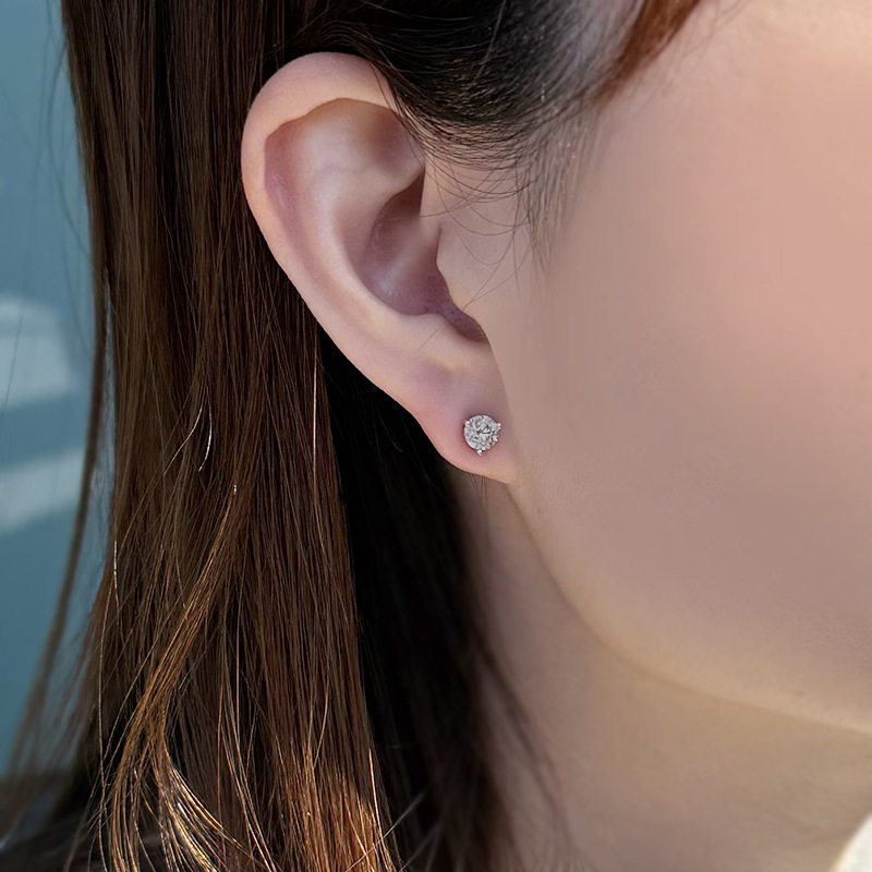 PT950 ブラウンダイヤモンド ピアス BRD 約1.00ct