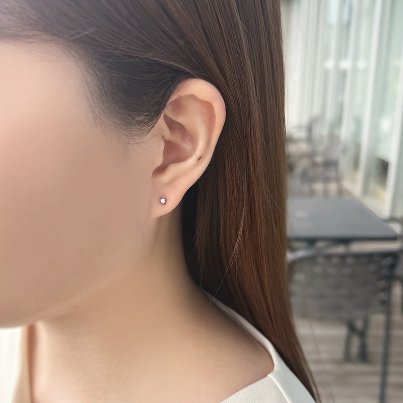 PT950 ダイヤモンド(リリーダイヤカット) ピアス D 約0.06ct(LI)