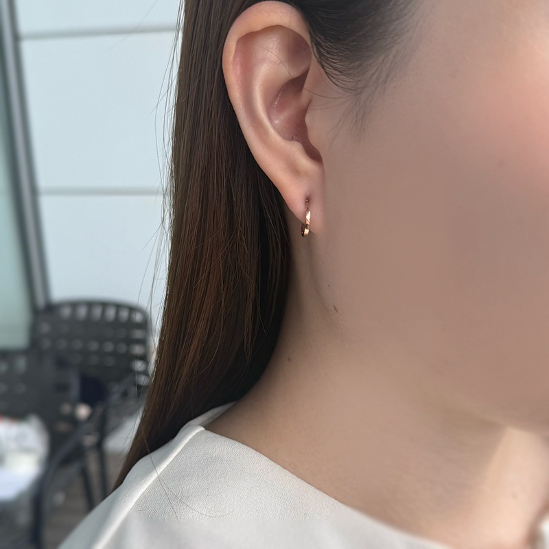 K18PG ルビー ピアスチャーム ＆ ピアス 2点セット RB 約0.30ct