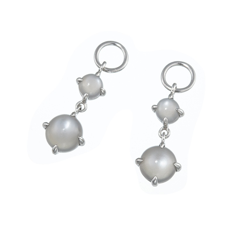 PT950 グレームーンストーン チャーム MO 約1.90ct