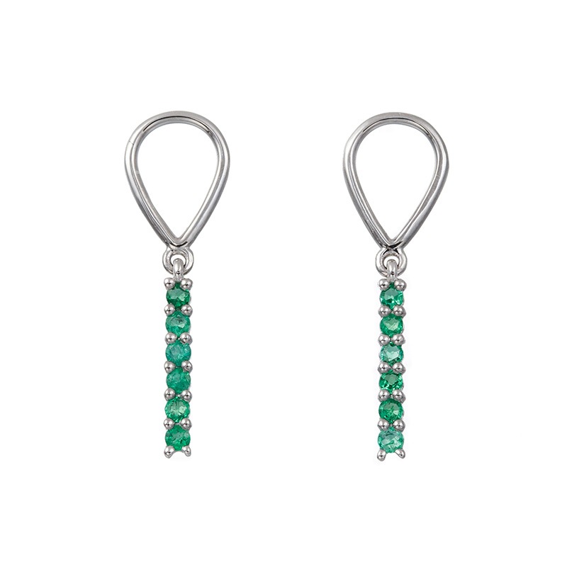 PT950 コロンビア産エメラルド チャーム EM 約0.12ct