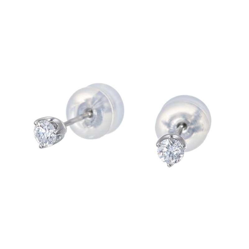 PT950 ダイヤモンド(リリーダイヤカット) ピアス D 約0.20ct(LI)