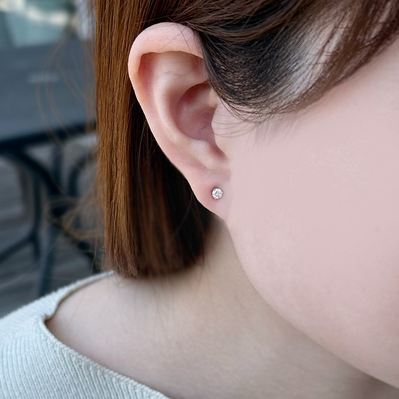 PT950 ダイヤモンド(リリーダイヤカット) ピアス D 約0.20ct(LI)