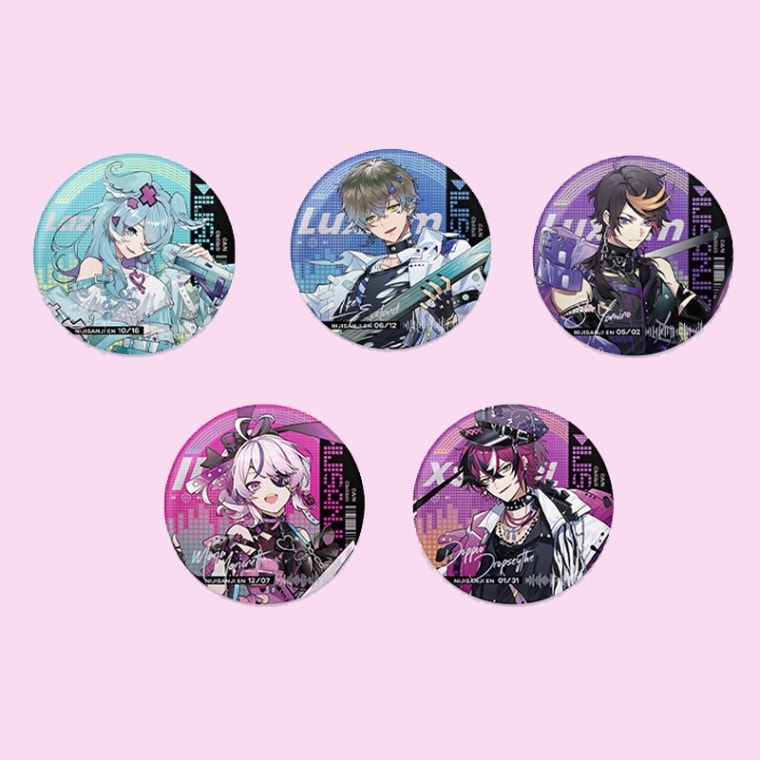 【4/23〆切】等身缶バッジ　にじさんじEN中国限定　エレクトロニック・ミュージックシリーズ