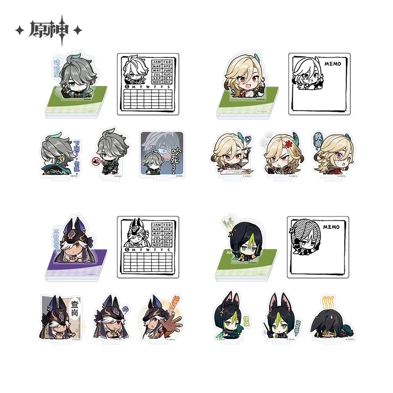 原神　ミニキャラスタンプシリーズ　アクリルハンコセット（24年10月末以降出荷）