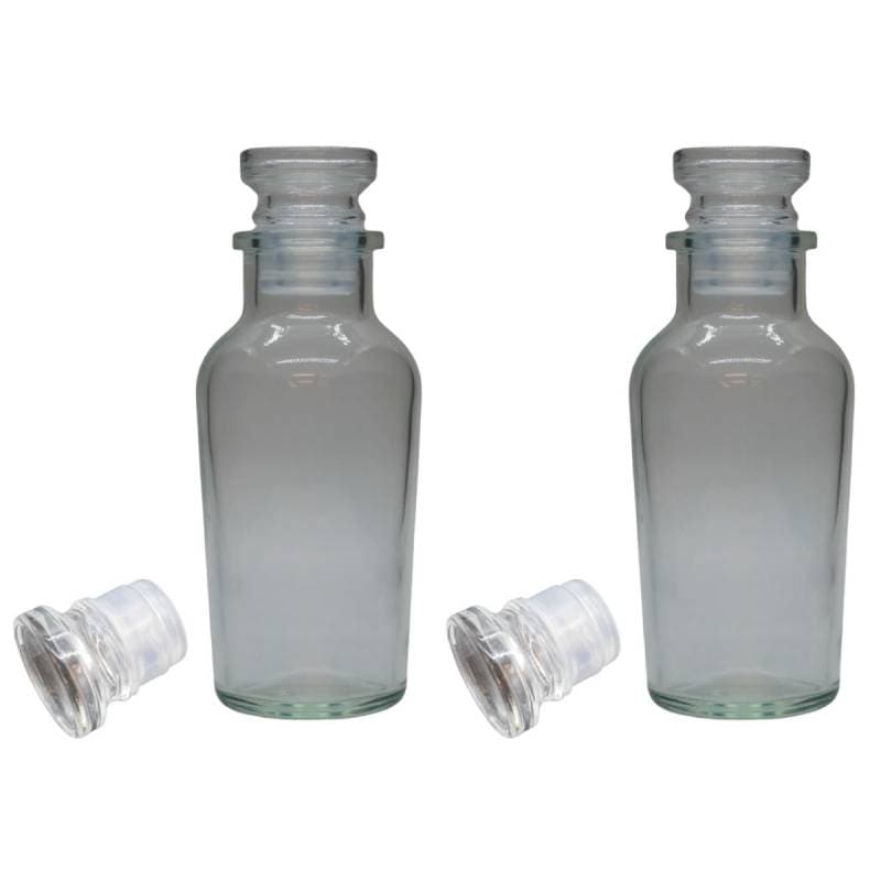 スパイスボトル ガラス瓶 ワグナー  120ml 2本 セット 日本製 調味料入れ ガラス栓 か フリフリ中栓 が選べます シンプル おしゃれ な デザイン