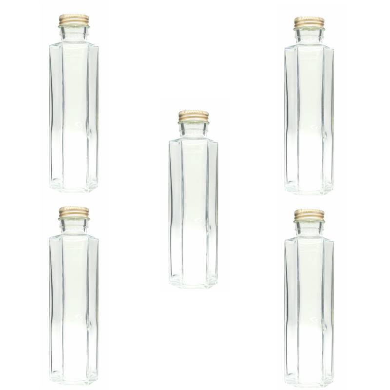 ハーバリウム 瓶 六角 150ml 5本セット キャップ付き 横浜ハーバリウム弐番店