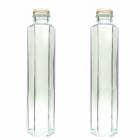 ハーバリウム 瓶 六角 200ml 2本セット キャップ付き ハーバリウムの作り方 ガイド付属 横浜ハーバリウム弐番店|瓶|ハーバリウム