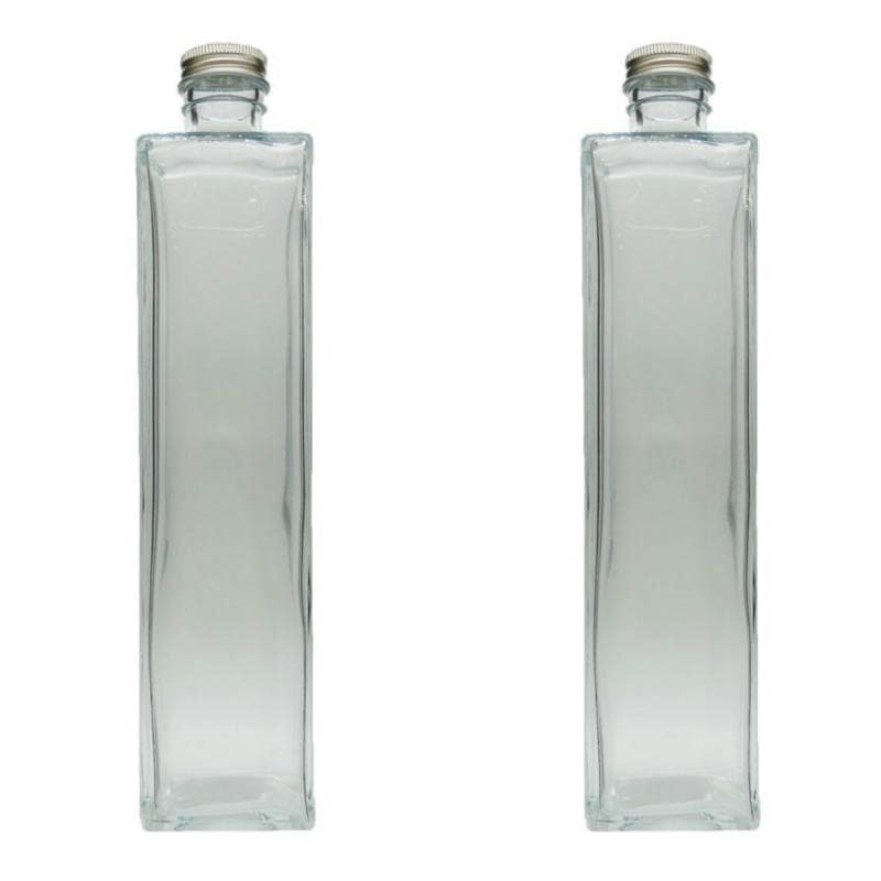 ハーバリウム 瓶 四角 500ml 2本セット キャップ付き 横浜ハーバリウム弐番店