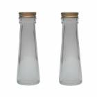 ハーバリウム 瓶 テーパー 50ml 2本セット キャップ付き ハーバリウムの作り方 ガイド付属 横浜ハーバリウム弐番店|瓶|ハーバリウム