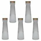 ハーバリウム 瓶 テーパー 50ml 5本セット キャップ付き ハーバリウムの作り方 ガイド付属 横浜ハーバリウム弐番店|瓶|ハーバリウム