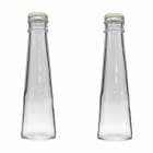 ハーバリウム 瓶 テーパー 120ml 2本セット キャップ付き ハーバリウムの作り方 ガイド付属 横浜ハーバリウム弐番店|瓶|ハーバリウム