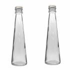 ハーバリウム 瓶 テーパー 200ml 2本セット キャップ付き ハーバリウムの作り方 ガイド付属 横浜ハーバリウム弐番店|瓶|ハーバリウム