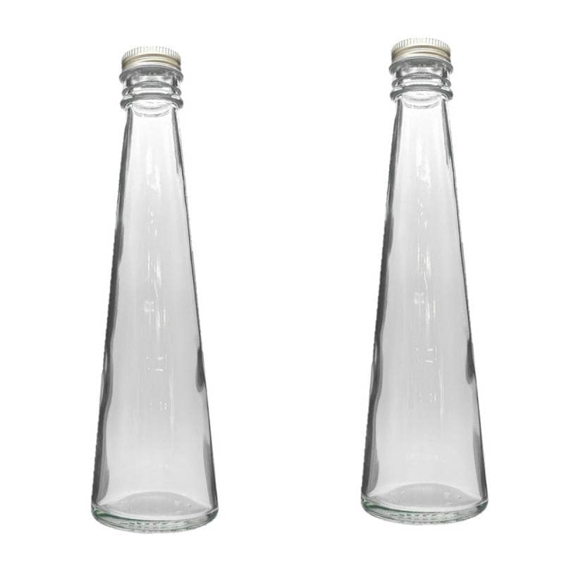 ハーバリウム 瓶 テーパー 200ml 2本セット キャップ付き 横浜ハーバリウム弐番店