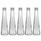ハーバリウム 瓶 テーパー 200ml 5本セット キャップ付き ハーバリウムの作り方 ガイド付属 横浜ハーバリウム弐番店|瓶|ハーバリウム