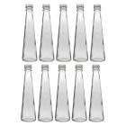 ハーバリウム 瓶 テーパー 200ml 10本セット キャップ付き ハーバリウムの作り方 ガイド付属 横浜ハーバリウム弐番店|瓶|ハーバリウム