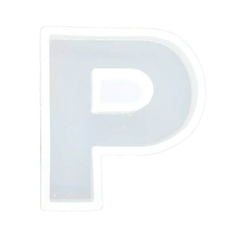 シリコンモールド アルファベット P 固まるハーバリウム レジン 型