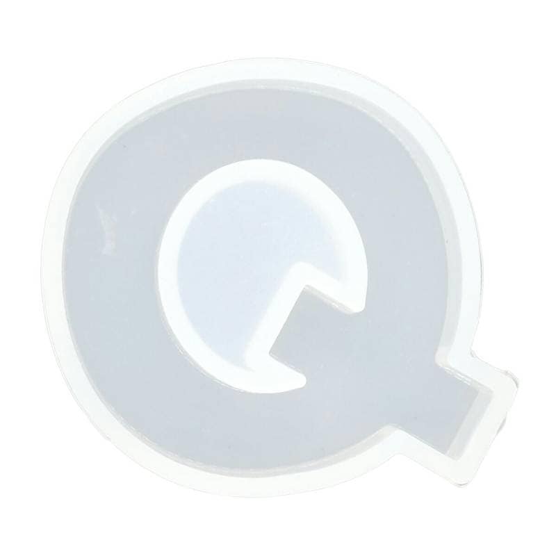 シリコンモールド アルファベット Q 固まるハーバリウム レジン 型