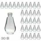 ガラス瓶 しずく 200ml 30本セット 業務用 蓋付き ドレッシング ボトル 調味料入れ 保存容器 キャニスター|保存容器