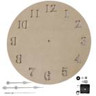 送料無料 時計盤 大型 44cm MDF ムーブメント 針付き DIY 手作り 着色可能 エポキシレジンアート 用の ベース材 にも適しています|時計