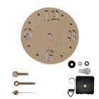 送料無料 時計盤 小さめ 14.5cm MDF ムーブメント 針付き DIY 手作り 着色可能 エポキシレジンアート 用の ベース材 にも適しています|時計