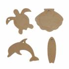 お試し特価 アートボードミニ 4枚セット MDF 3mm厚 キーホルダー 手作りに レジンアート エポキシアート 用にも適しています|エポキシアート