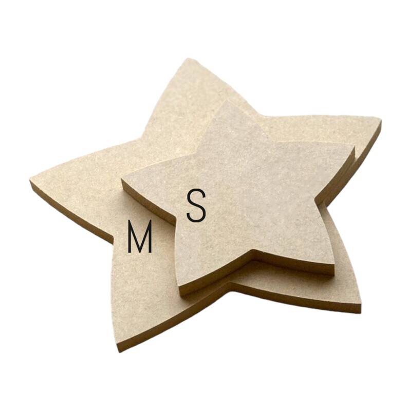 MDF アートボード Sサイズ スター 12mm厚 木製パネル 画材 ベース材 DIY ウエルカムボード 手作りに レジンアート エポキシアート 用にも適しています