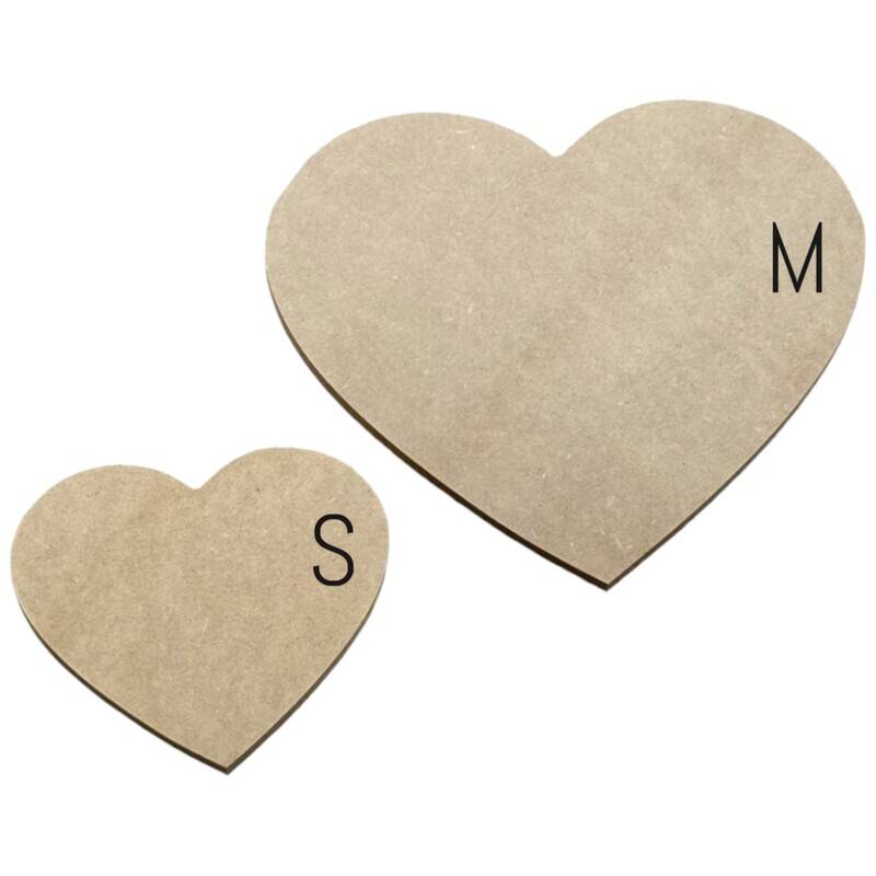 MDF アートボード Sサイズ ハート 12mm厚 木製パネル 画材 ベース材 DIY ウエルカムボード 手作りに レジンアート エポキシアート 用にも適しています