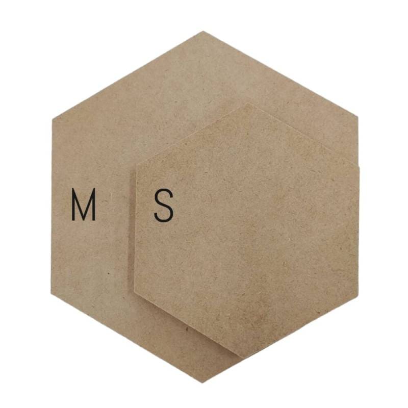 MDF アートボード Mサイズ ヘキサゴン 12mm厚 木製パネル 画材 ベース材 DIY ウエルカムボード 手作りに レジンアート エポキシアート 用にも適しています