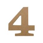 アルファベット & 数字 オブジェ 【4】 木製 MDF イニシャル アルファベットレター インテリア イニシャルオブジェ ウエルカムオブジェ|アートボード