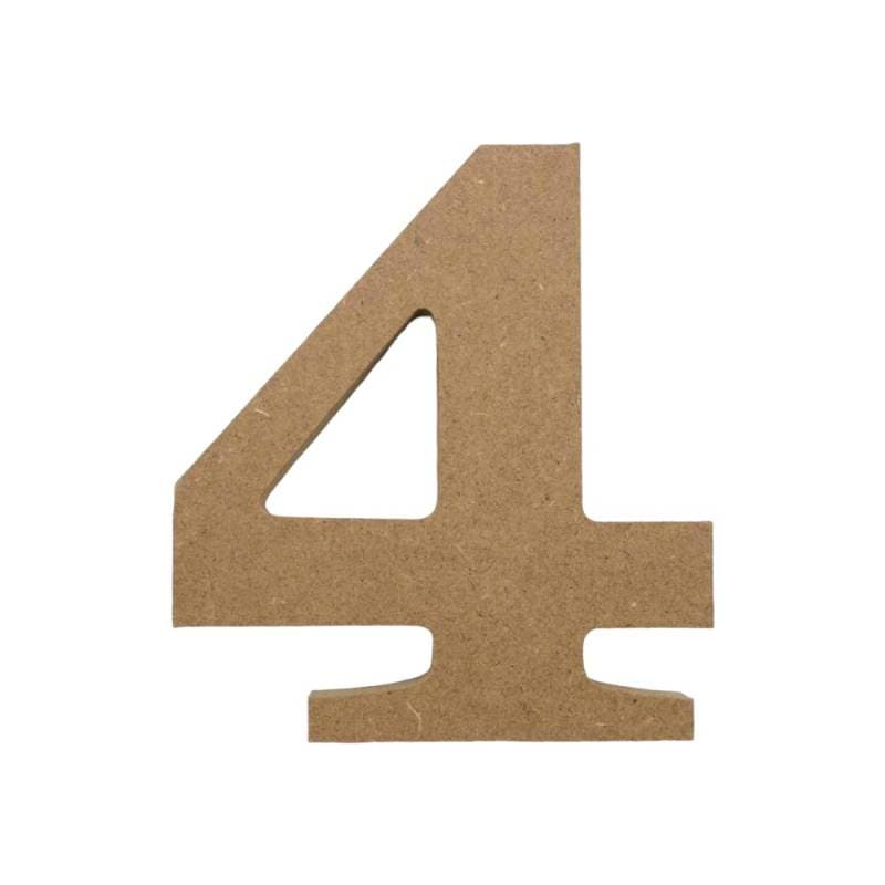 アルファベット & 数字 オブジェ 【4】 木製 MDF イニシャル アルファベットレター インテリア イニシャルオブジェ ウエルカムオブジェ