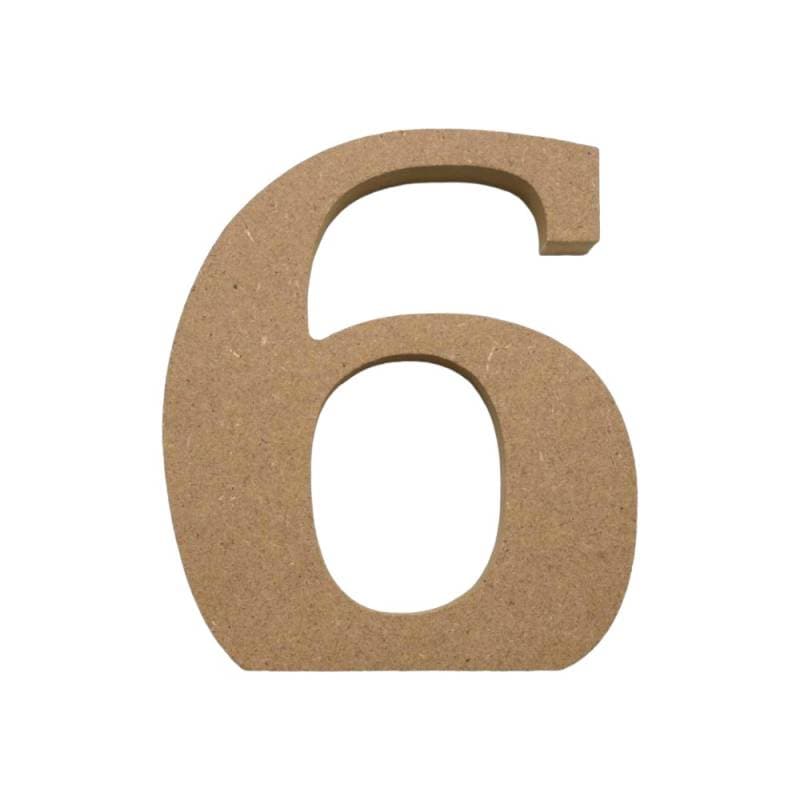 アルファベット & 数字 オブジェ 【6】 木製 MDF イニシャル アルファベットレター インテリア イニシャルオブジェ ウエルカムオブジェ