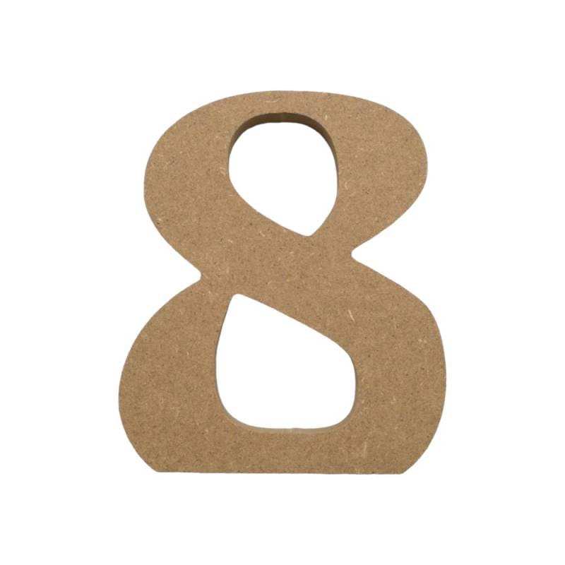 アルファベット & 数字 オブジェ 【8】 木製 MDF イニシャル アルファベットレター インテリア イニシャルオブジェ ウエルカムオブジェ